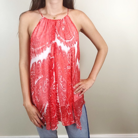 Milly of New York Silk Paisley Scarf Tank - Picture 2 of 7